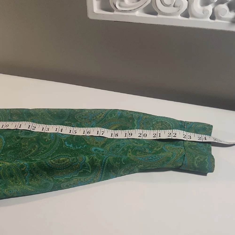 Venezia 2‑Piece Paisley Dress & Shirt Set – Size 18/20, Emerald Boho Y2K‎ - Picture 13 of 15